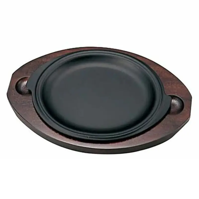 Ikeda Cast Iron Round Sizzler Platter – Rustic, Heavy-Gauge Hot Plate For Sizzling Dishes 1