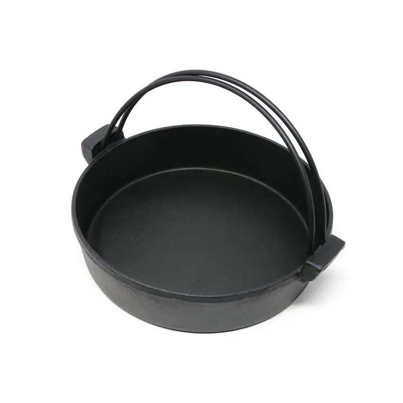 Ikenaga Induction-Compatible Cast Iron Sukiyaki Pan With Dual Handles 1