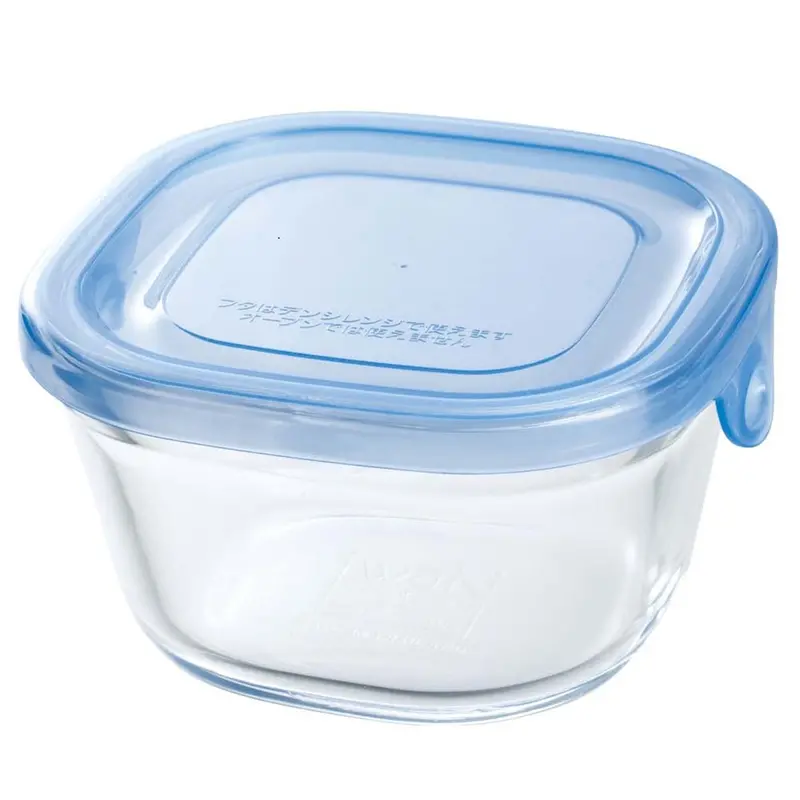 Iwaki Square Heat-Resistant Glass Food Storage Container 1