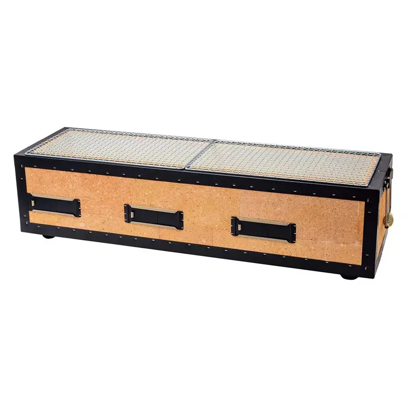 Kaginushi Large Traditional Konro Grill – Charcoal-Fueled With Mesh Safety Net 1
