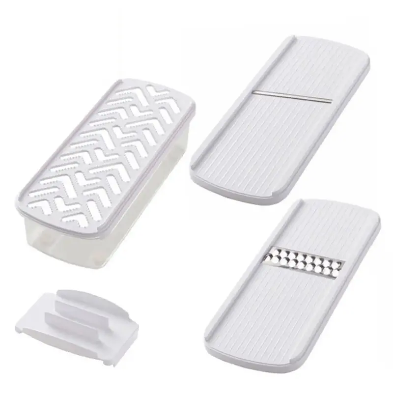 Kai Stainless Steel Adjustable Mandoline Slicer With 3-Blade Set 1