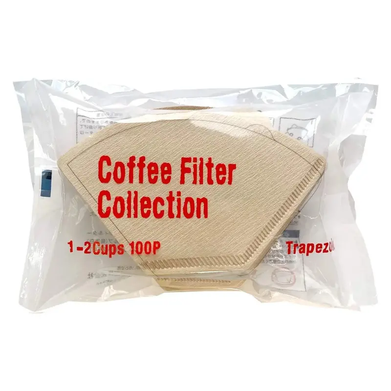 Kanae Shiko Unbleached Wood Pulp Coffee Filters – 100-Pack 1