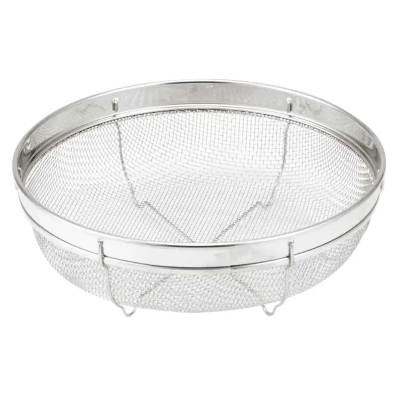 Kanai Kogyo Shallow Stainless Steel Mesh Colander With Feet 1
