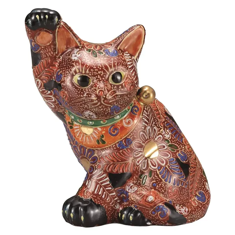 Kutani Ware Handcrafted Maneki Neko Figurine – Premium Porcelain (5.5-Go) 1