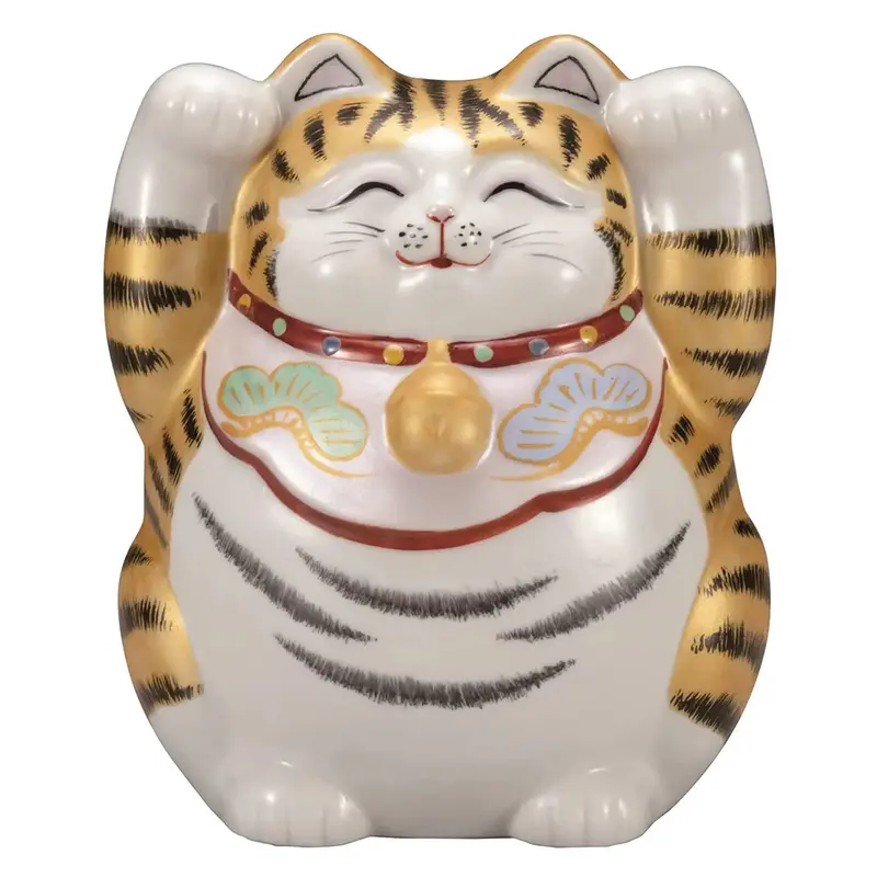 Kutani Ware Kinsai-Gold Maneki Neko Figurine – Luxe Metallic Accents (5-Go) 1