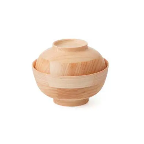 La Luz Hikiyose Lidded Wooden Soup Bowl 1