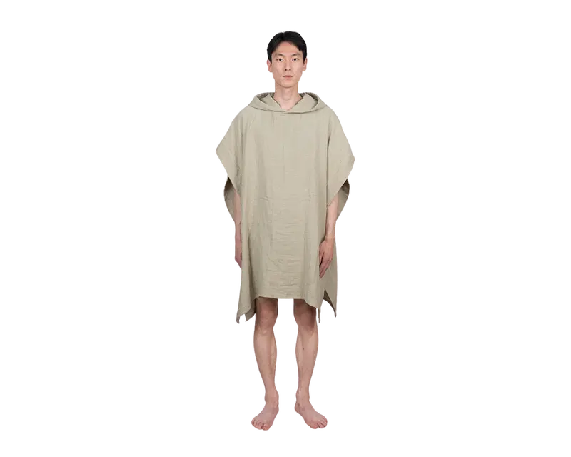 Lightweight Sage Green Towel Poncho 1
