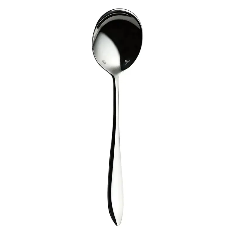Luckywood Veloute Stainless Steel Soup Spoon – Comfort-Grip Serving Tool 1