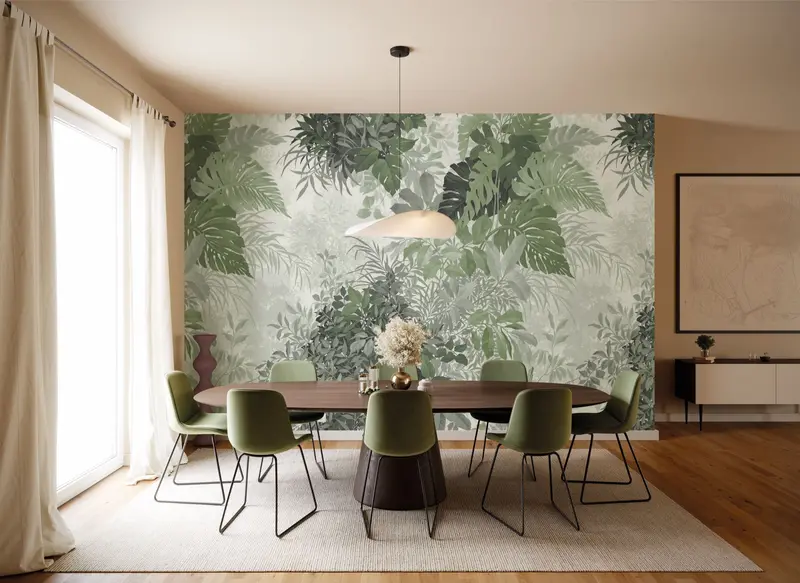 Lush Buissons Botanical Wall Mural 1