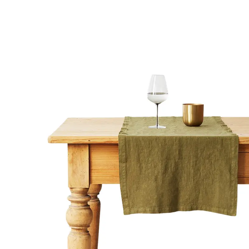 Martini Olive Linen Table Runner – Bundle Of 3 1
