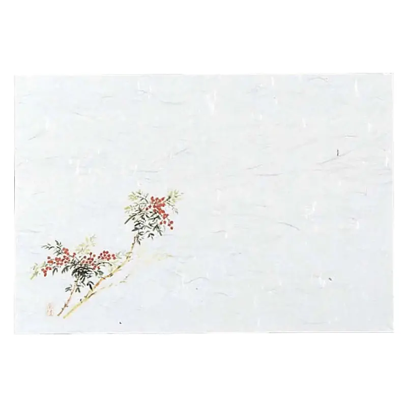 Min Senju Nandina Motif Washi Placemats – 100-Sheet Botanical Collection 1