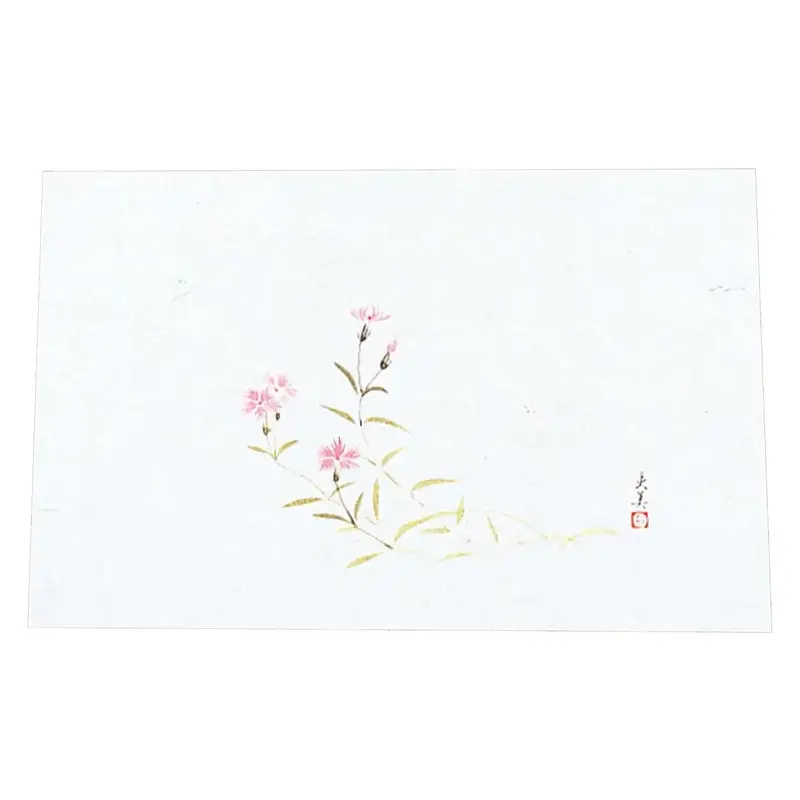 Min Washi Paper Placemats – Dianthus Flower Pattern, 100-Pack 1