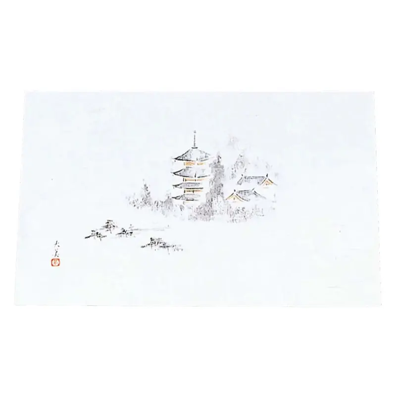 Min Washi Paper Placemats – Pagoda Silhouette, 100-Pack 1