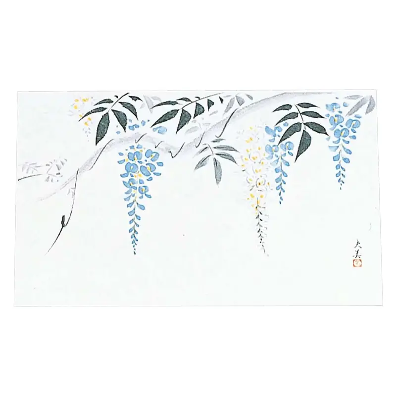 Min Washi Paper Placemats – Wisteria Vine Illustration, 100-Pack 1