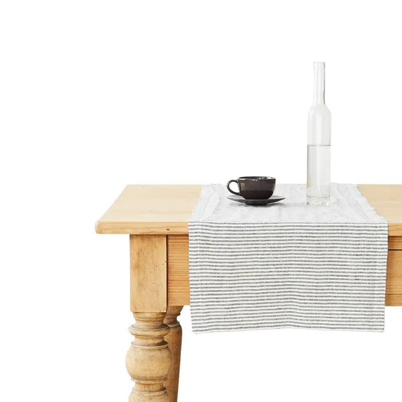 Minimalist Black Striped Linen Table Runner – Pack Of 3 1