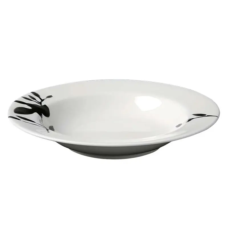 Miyawo Rin 230Mm Reinforced Porcelain Rimmed Soup Bowl 1