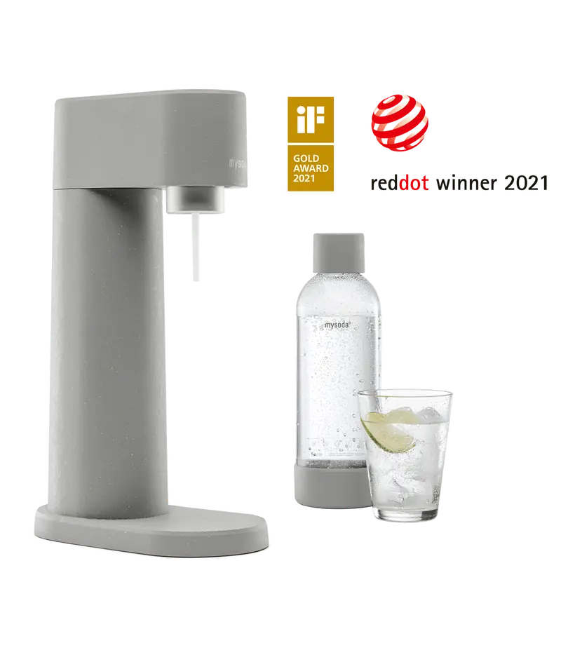 Mysoda Woody Gray Soda Maker – Compact Sparkling Water Machine 1