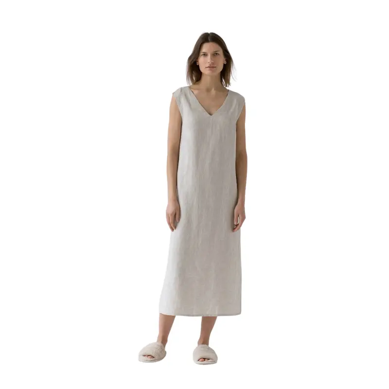 Nasturtium Melange Linen Shift Dress 1