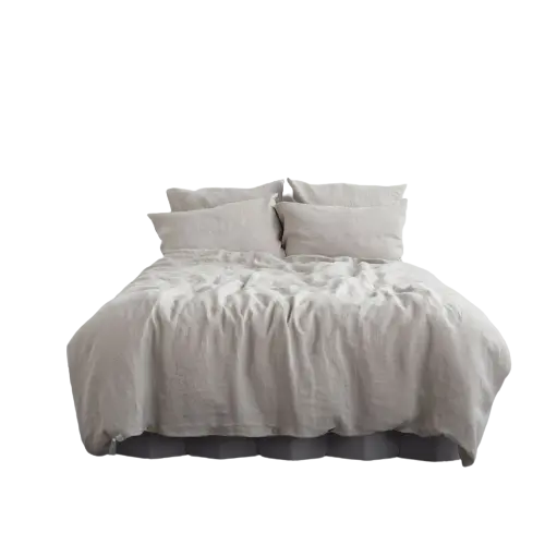 Natural Linen Duvet Cover Set – Undyed Eco-Friendly Bedding 1