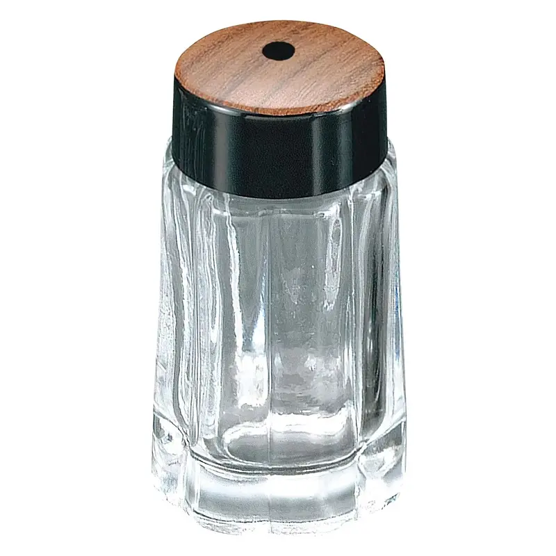 Ninomiya Wood-Grain Toothpick Holder – 50Ml Crystal Container With Organic Aesthetic 1