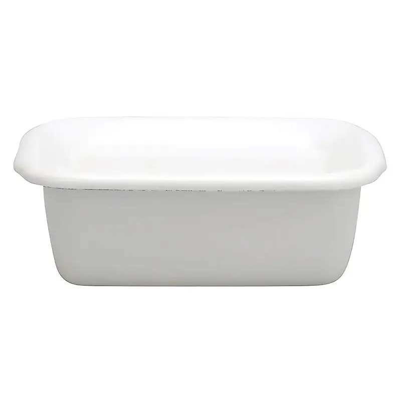 Noda Horo Enamel Rectangular Deep Food Storage Container With Lid 1