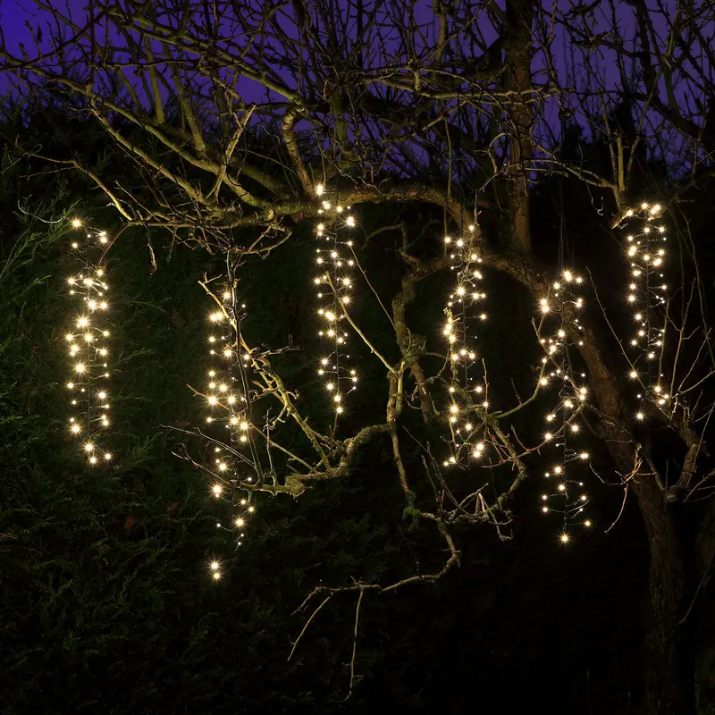 Noma Antique White Snowfall Led Icicle Cascade Light String 1