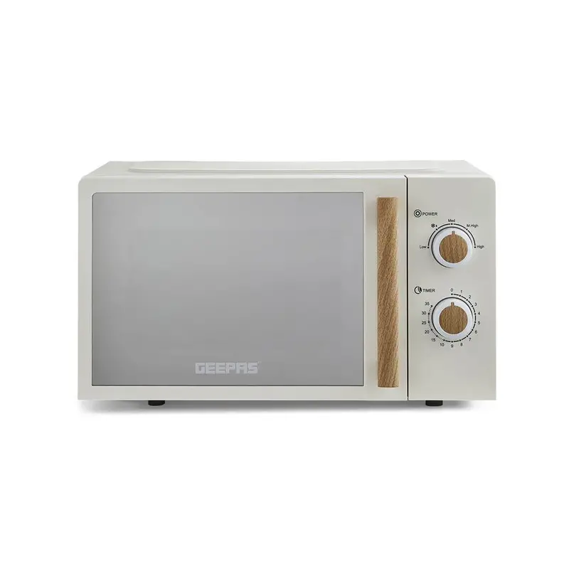 Nordiq 20L Cream Solo Microwave Oven – 700W, 5 Adjustable Power Levels 1