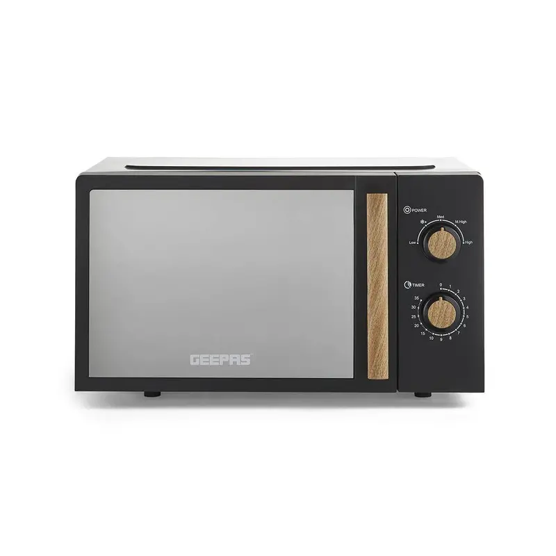 Nordiq 20L Solo Microwave Oven – Black, 700W, 5 Power Modes 1