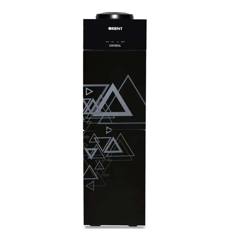 Orient Crystal Water Dispenser – Triple-Tap Triangle Design (Black) 1
