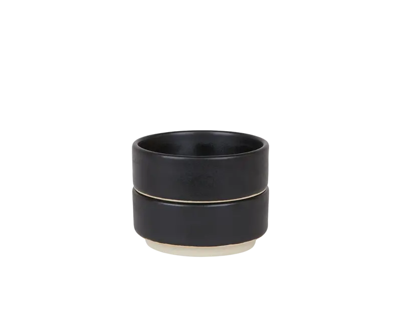 Otto Black Ceramic Bowl Set – Two Small Pieces 1