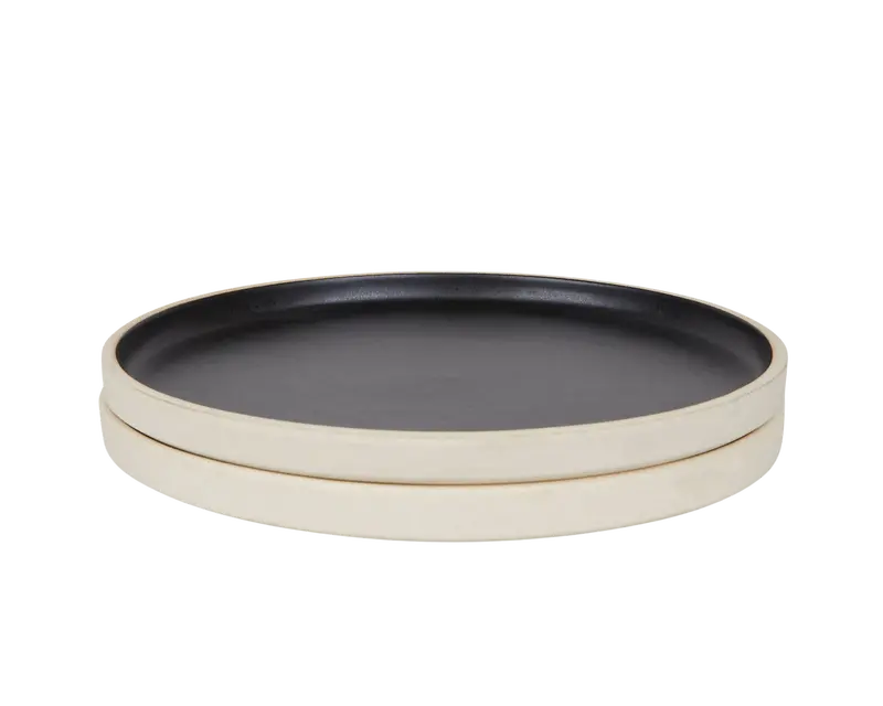 Otto Black Ceramic Plate Duo – Large Size 1