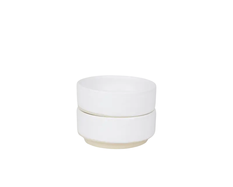 Otto White Ceramic Bowl Set – Two Small Bowls 1