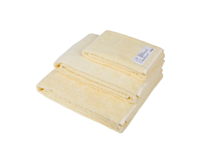 Pale Yellow Heavy Towel Set – Plush 3-Piece Bundle 1
