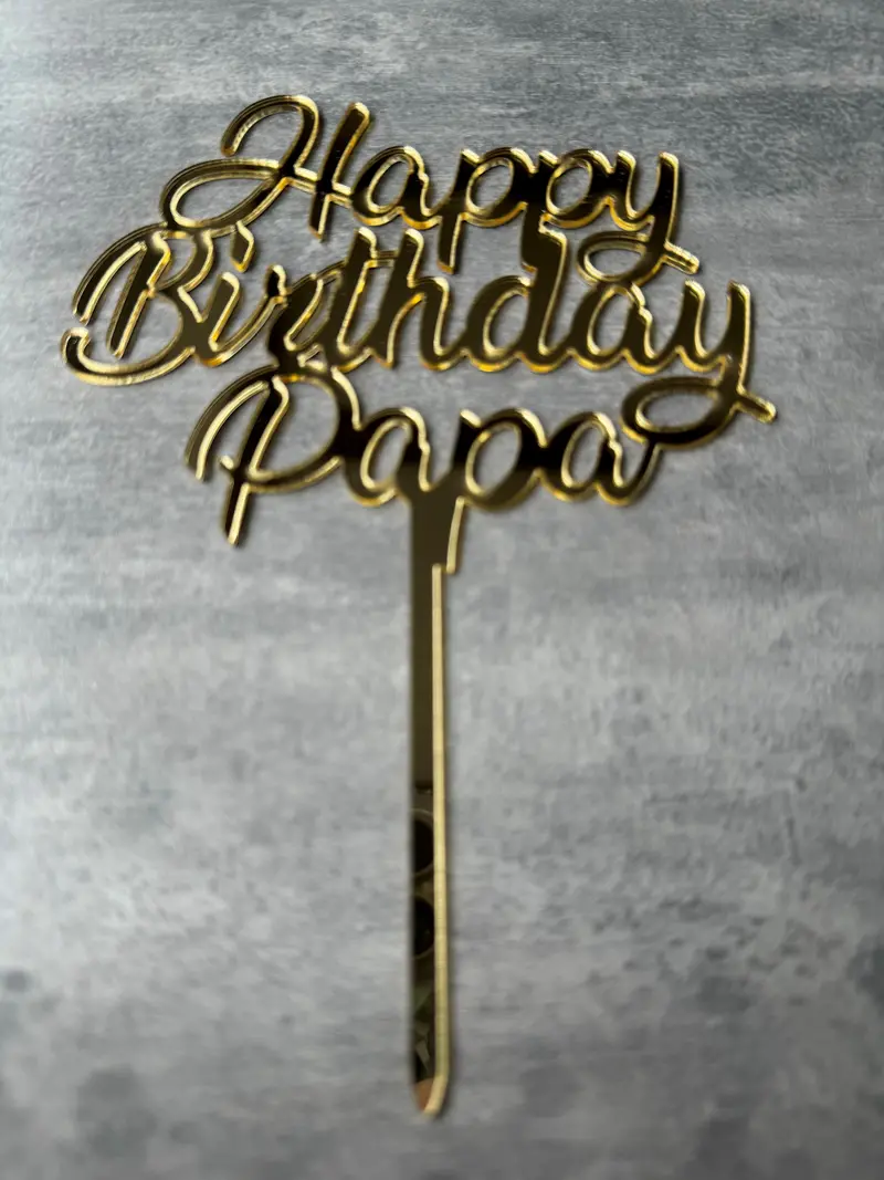 Papa-Themed Cake Topper – Heartfelt Father Celebration Decor 1