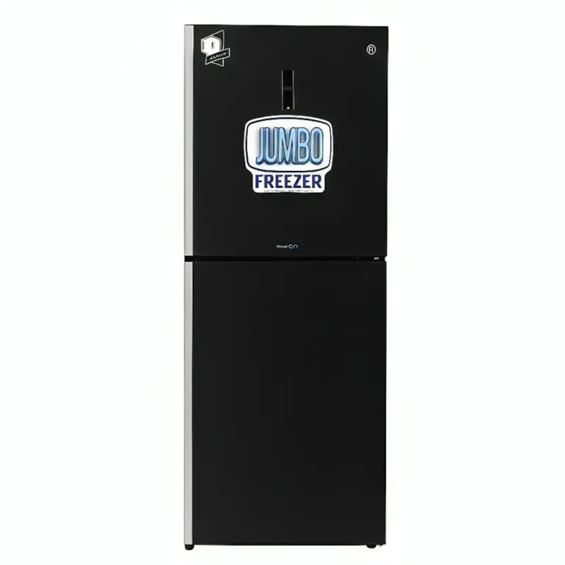 Pel 6460Gd Silver Strip Black Glass Door Digitron Inverter Refrigerator 1