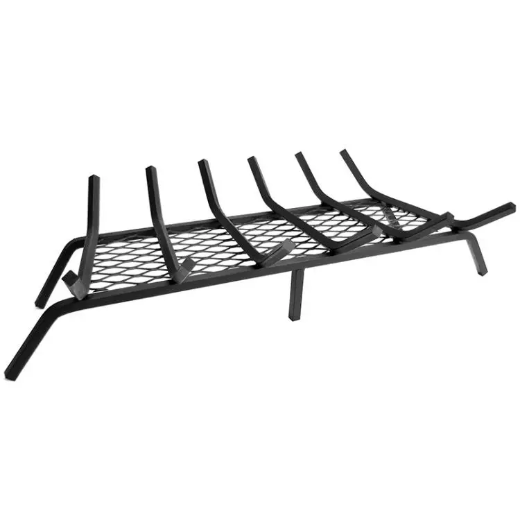 Pleasant Hearth 30-Inch Steel Fireplace Grate With Ember Retainer – 1/2-Inch Bars, 6-Bar Design 1