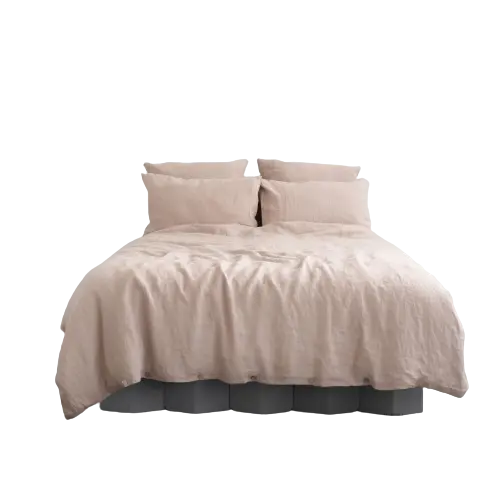Portobello Linen Duvet Cover Set – Earth-Toned Bedding Ensemble 1