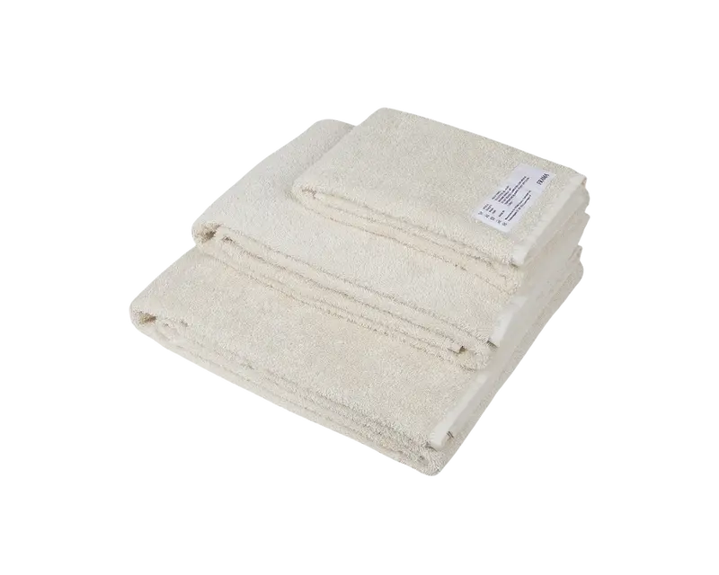 Premium Heavyweight Towel Set – Luxe Bone White Terry 1