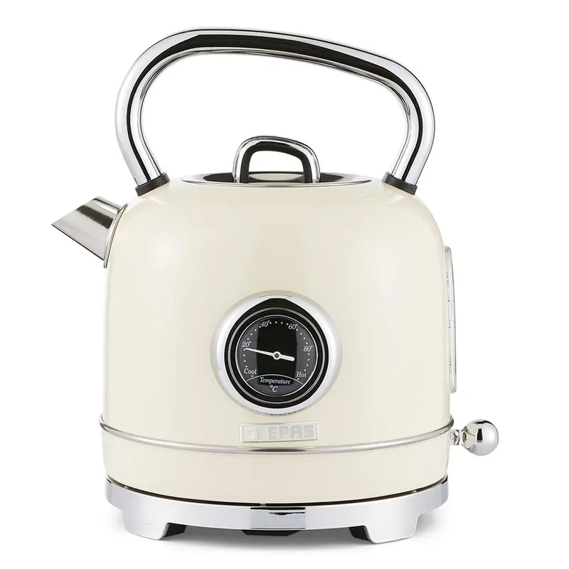 Retrovive Cream Vintage Electric Kettle – Rapid-Boil 1.8L Design 1