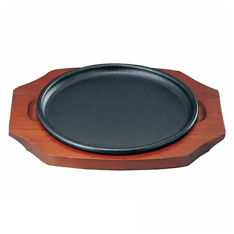 Sanwa Seiki 210Mm Smooth Round Cast Iron Sizzler 1