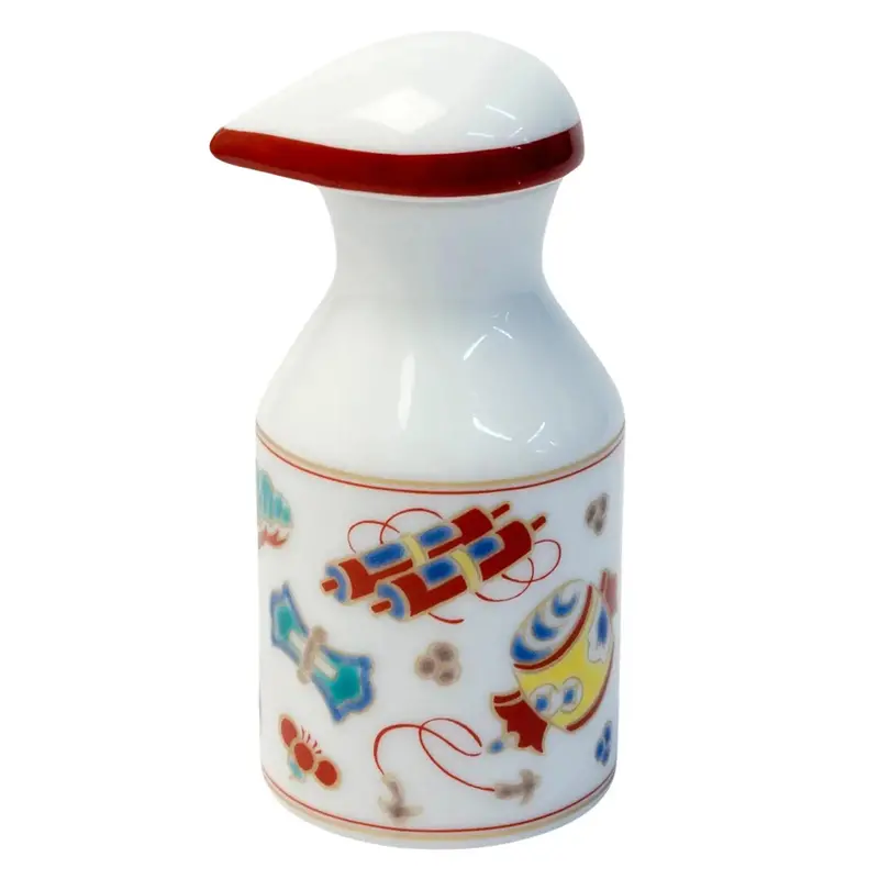 Seikou Kutani Porcelain Soy Sauce Dispenser – Takarazukushi Motif 1
