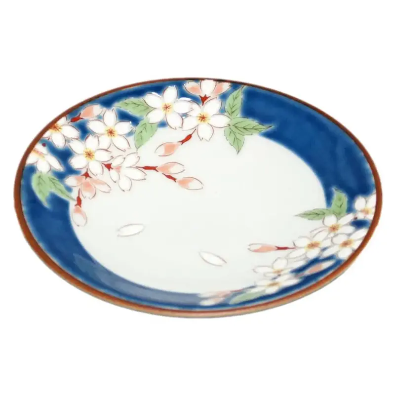 Seikou Shiki-No-Hana Kutani Porcelain Sakura Dessert Plate (13.8 Cm) 1