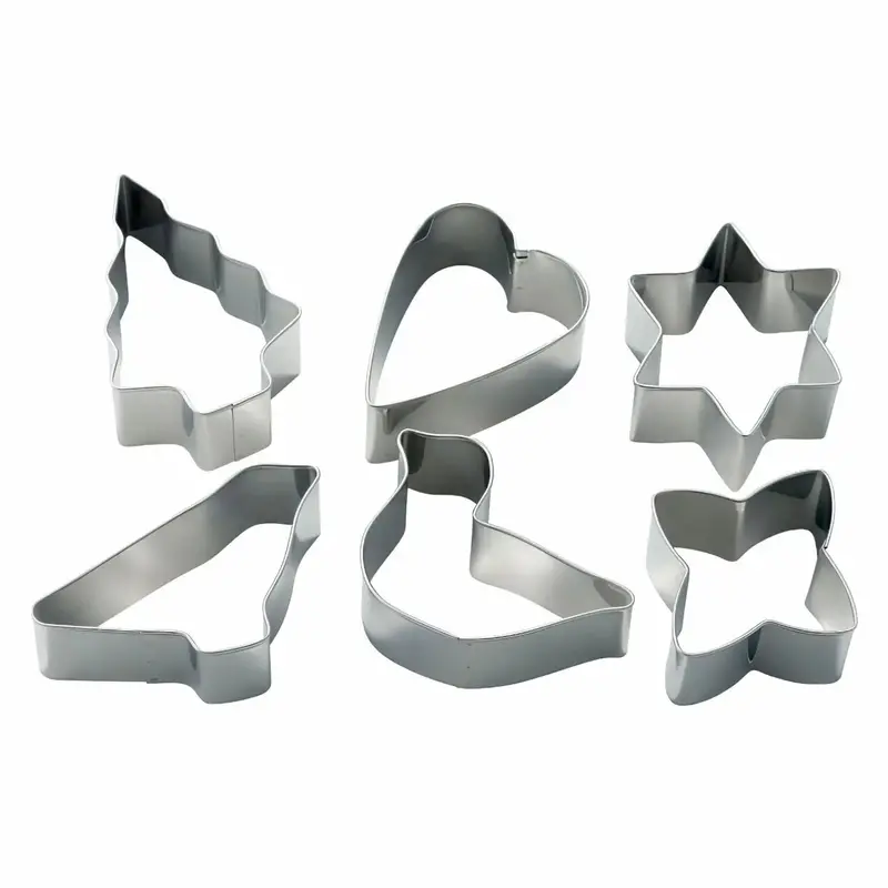 Shimotori Stainless Steel 6-Piece Cookie Cutter Set A – Thoughtfully Selected Shapes For Everyday Baking 1