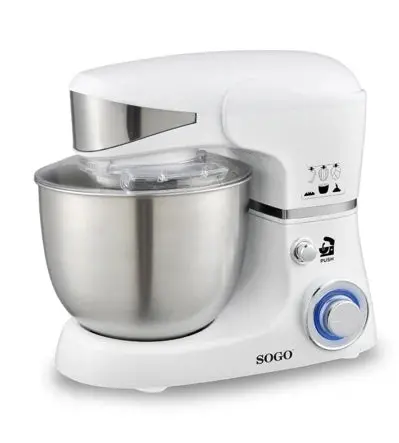 Sogo Ss 14520: 5L Stainless Steel Food Processor – 1000W (White/Silver) 1