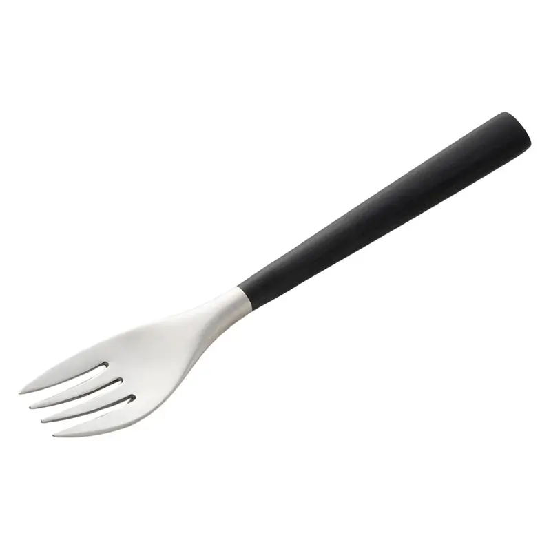 Sori Yanagi Black-Handle Salad Fork – 16.8 Cm, Lightweight Tined Fork For Fresh Greens & Grain Bowls 1
