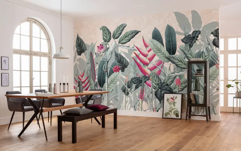 Subtle Jungle Mural Wallpaper 1