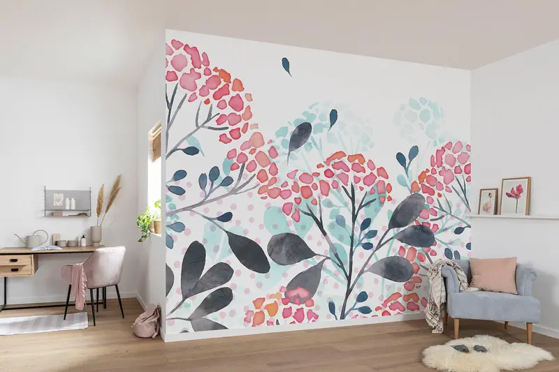Summer Breath Abstract Mural Wallpaper 1