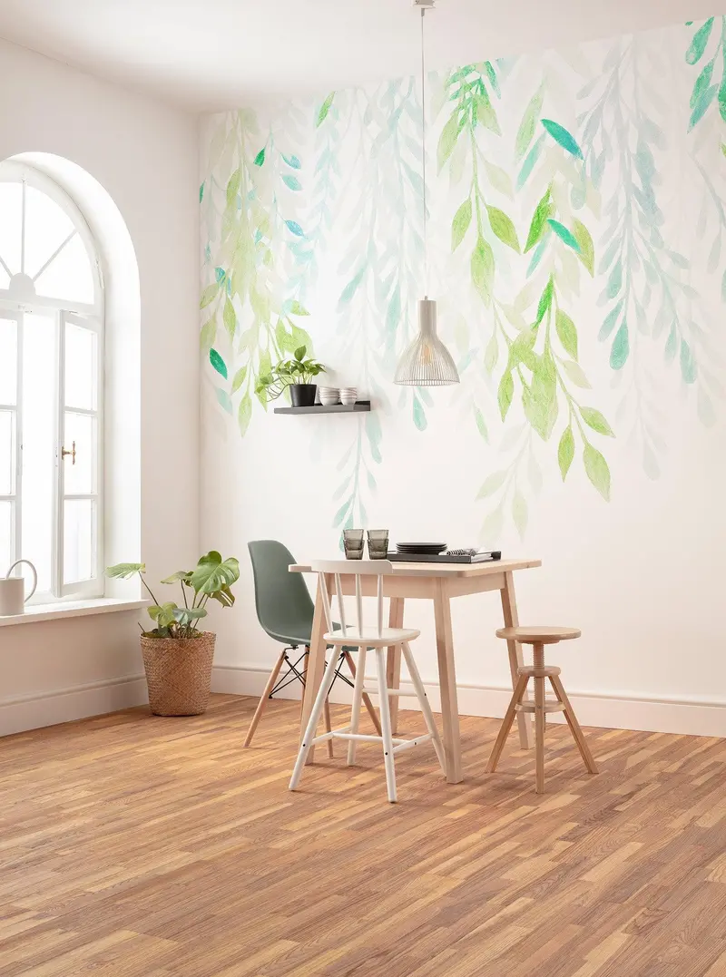 Summer Leaves Botanical Mural Wallpaper 1