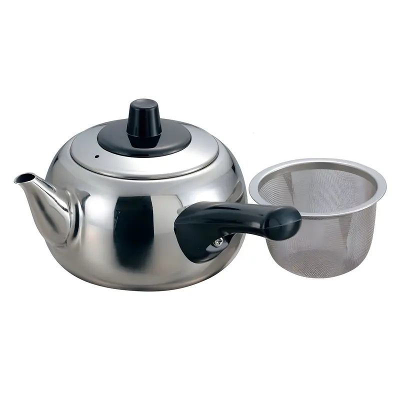 Takei-Kibutsu Stainless Steel Kyusu Teapot – Side-Handle Design With Built-In Strainer 1