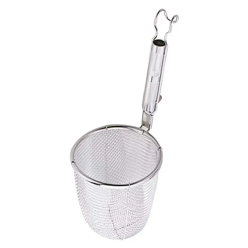 Three Snow Stainless Steel Round Noodle Strainer With Metal Handle 1